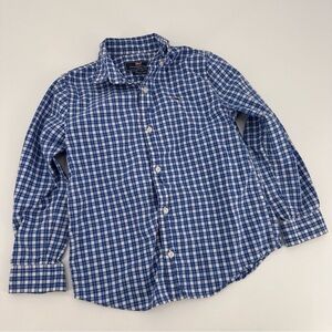 Vineyard Vines 100% Cotton Whale Button Down Shirt Boys Size 7